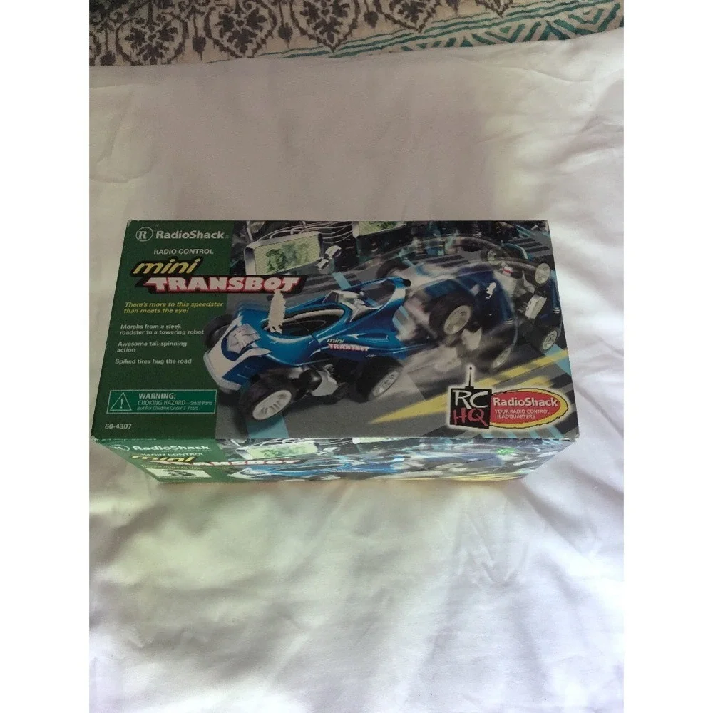 RadioShack Radio Control Mini Transbot Blue Roadster Transforming Robot 60-4307